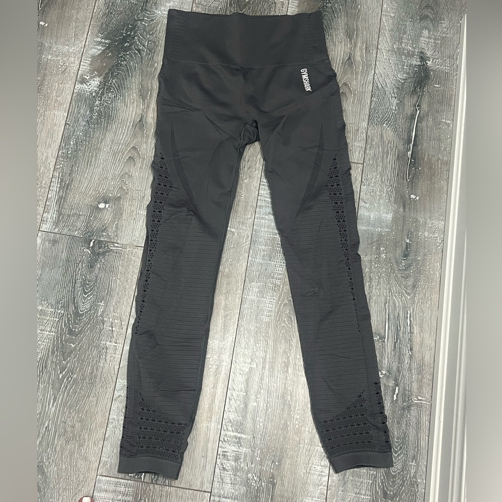 Gymshark Dark Grey Leggings with Cut Out Detail